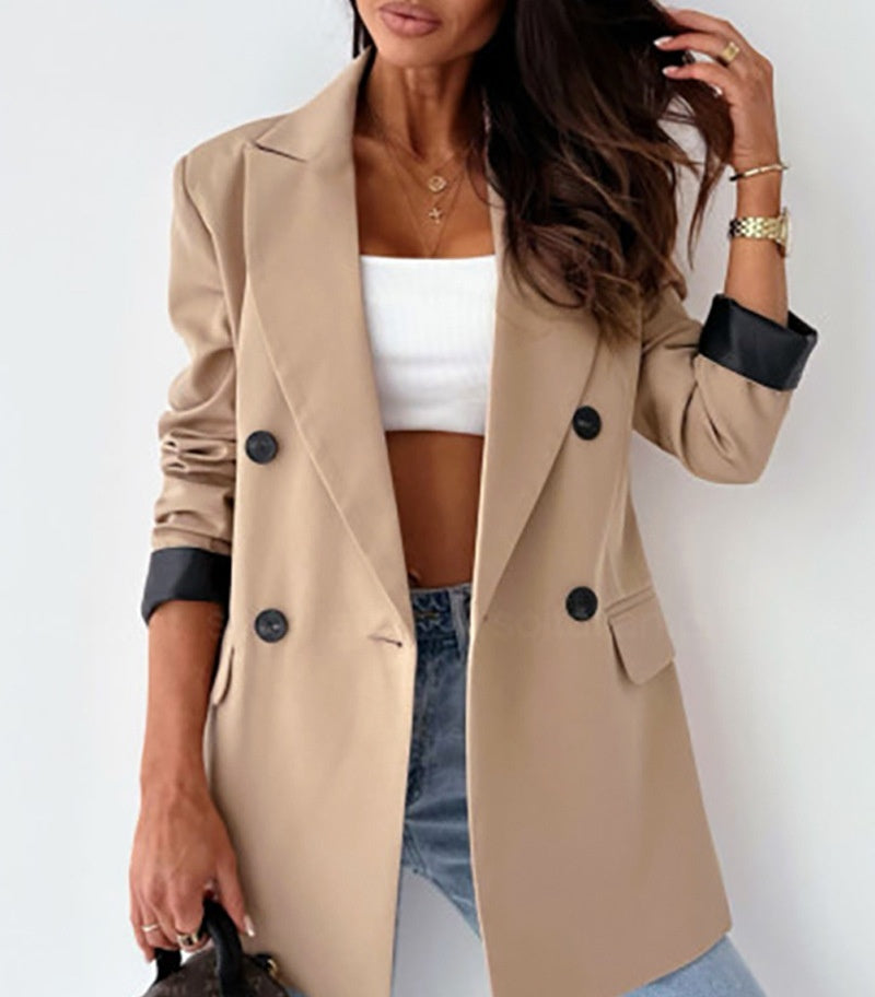 Women's Single Breasted Blazer with Flap Pockets