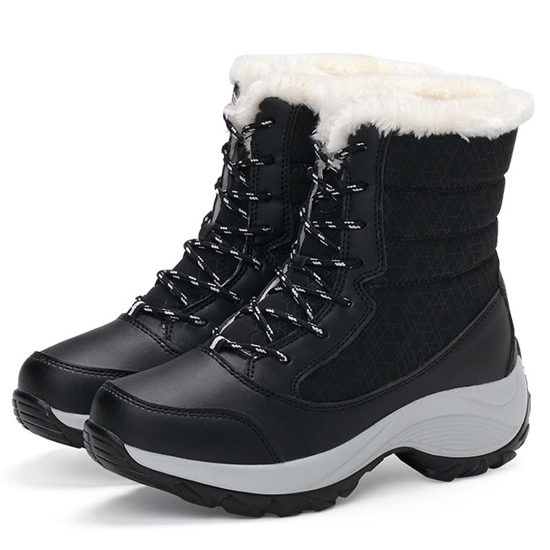 Women’s Plush Ankle Snow Boots in 4 Colors - Wazzi's Wear