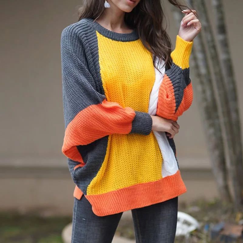 Loose colorblock sweater