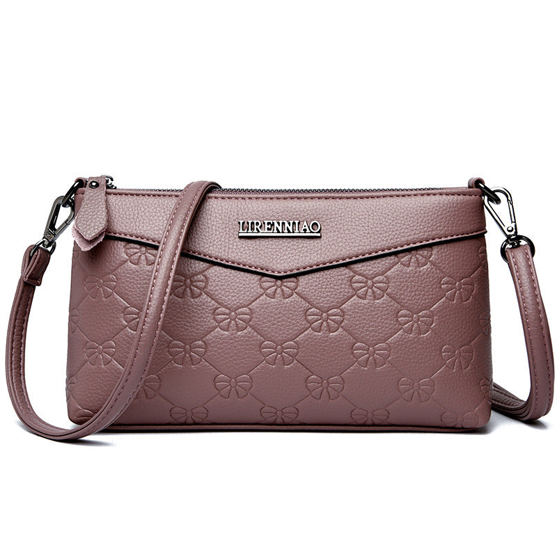 Embossed Small Shoulder Bag with Adjustable Strap