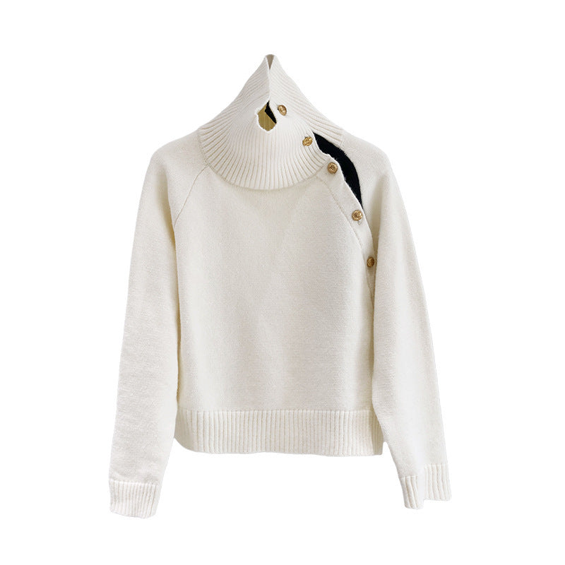 Turtleneck Two Wear Long-sleeved Sweater Women