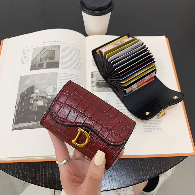 Women's Soft PU Leather 2-Fold Wallet or Card Case in 5 Colors - Wazzi's Wear