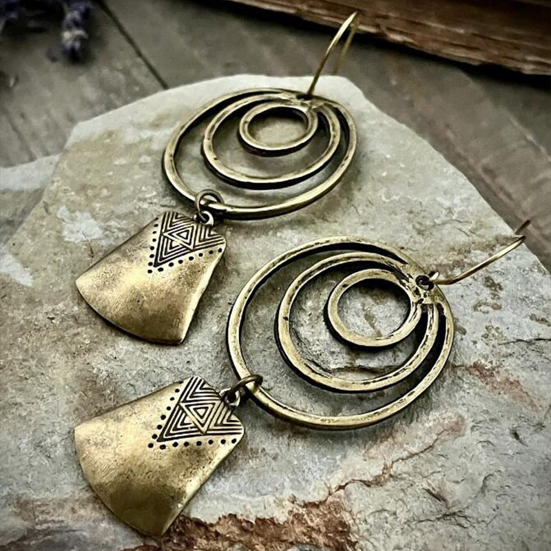 Vintage Tribal Ethnic Style Alloy Earrings - Wazzi's Wear