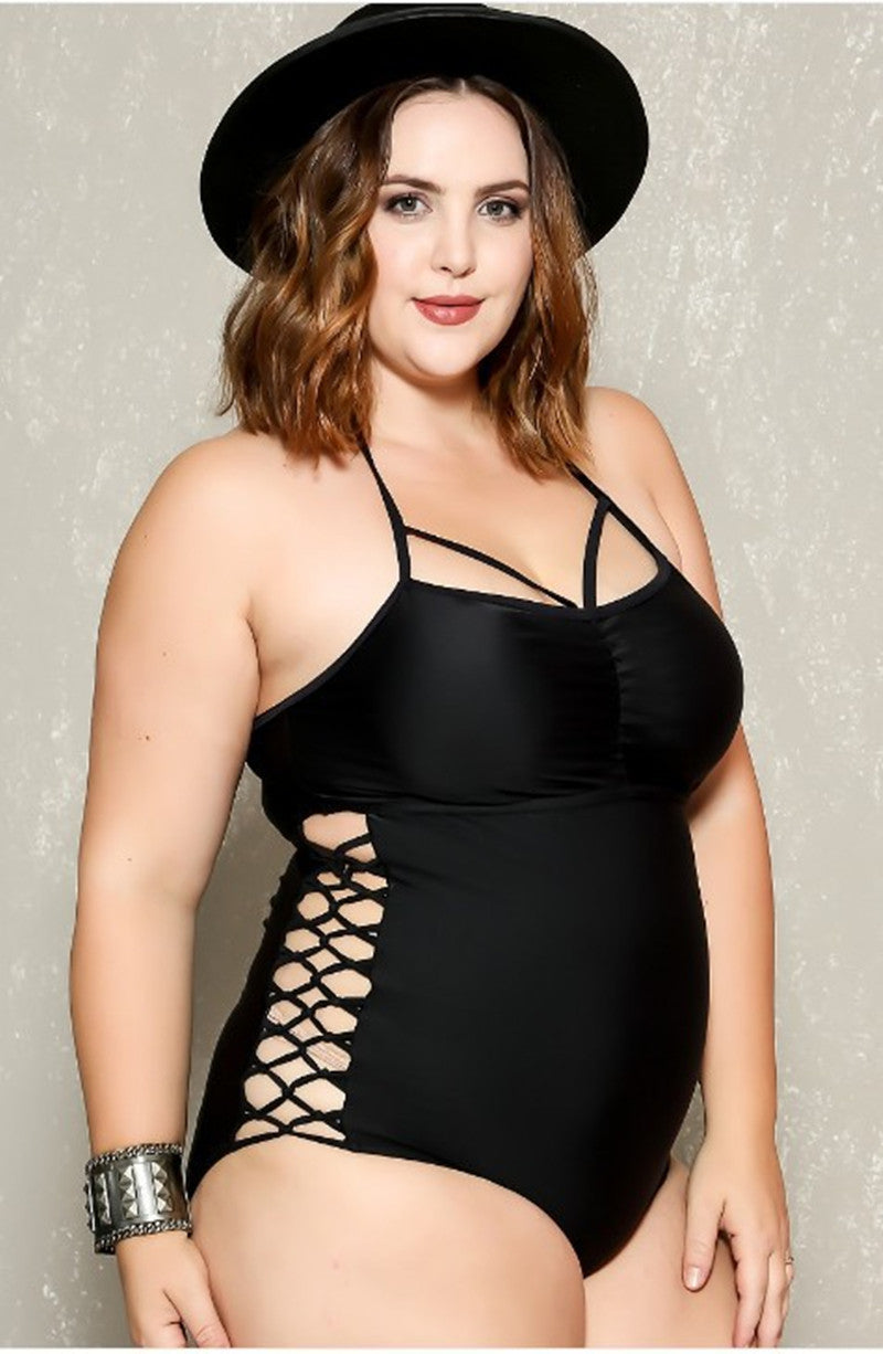 Women’s Plus Size One Piece Swimsuit in 2 Colors XL-5XL - Wazzi's Wear