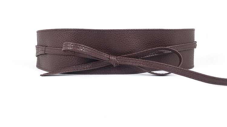 Women's PU Leather Dress Belt with Bow in 11 Colors - Wazzi's Wear