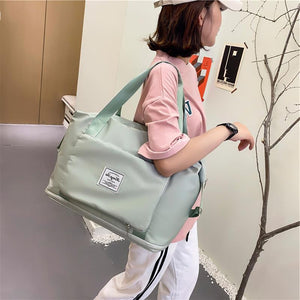 Women’s Large Capacity Waterproof Foldable Travel Bag in 8 Colors - Wazzi's Wear