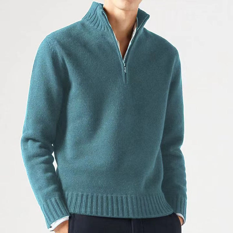 Thick Half-Zip Long Sleeve Men’s Sweater