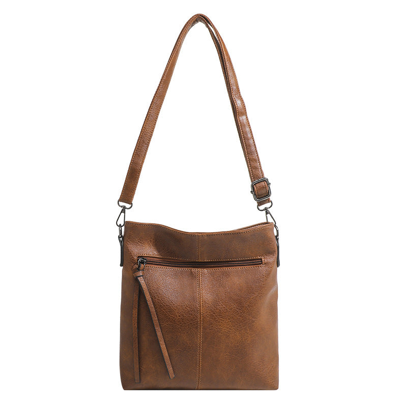 Women's Brown Shoulder Messenger Bag with Adjustable Strap - Wazzi's Wear