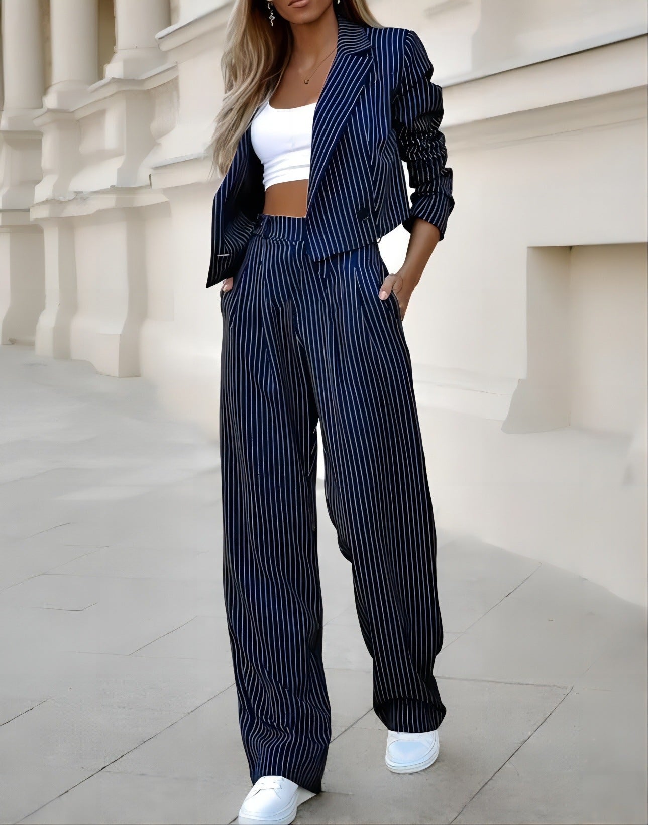 Women’s Pin-Striped Suit