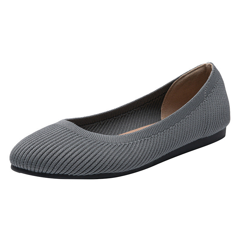 Women’s Solid Color Slip On Flats with Round Toe