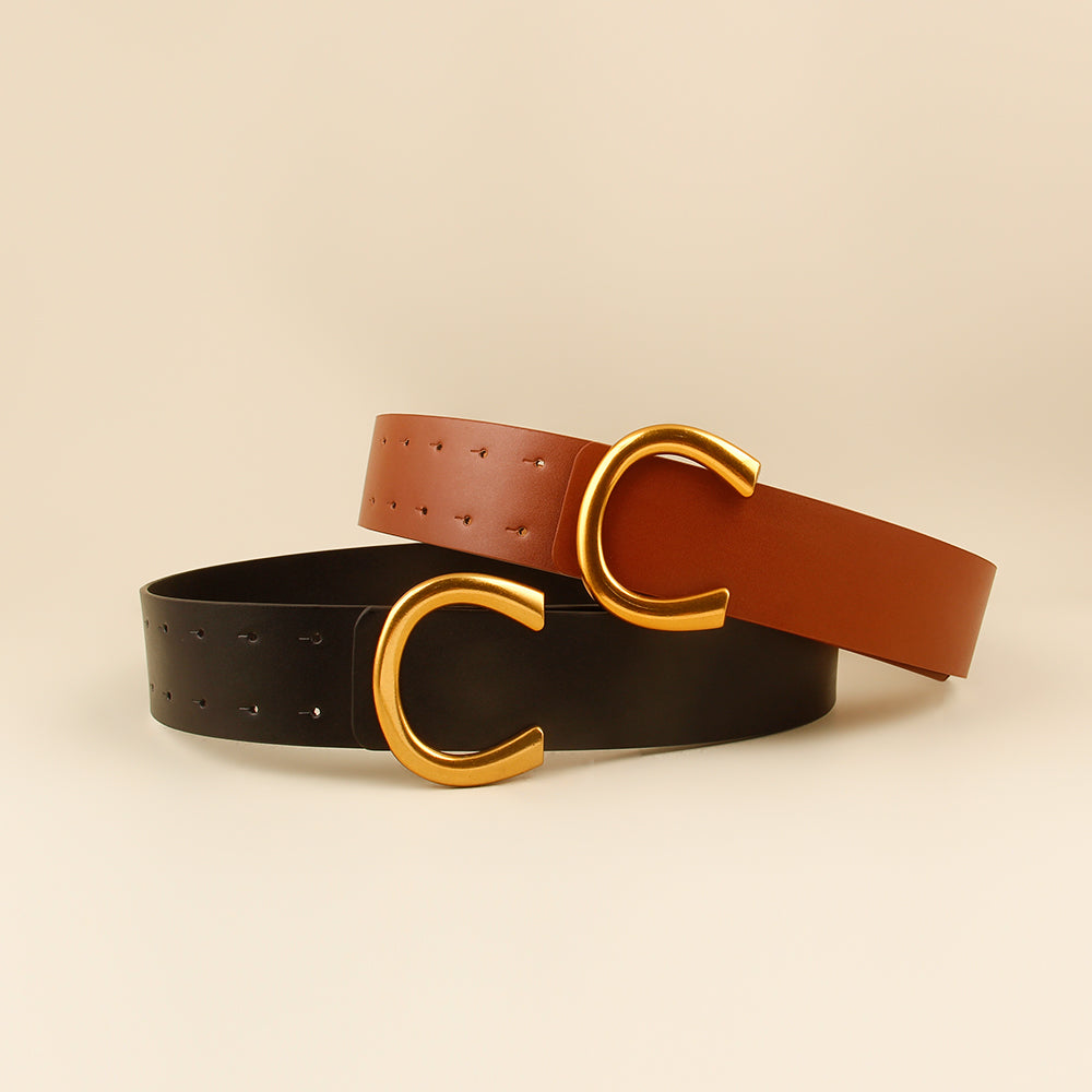 Women’s Belt with Buckle in 2 Colors - Wazzi's Wear