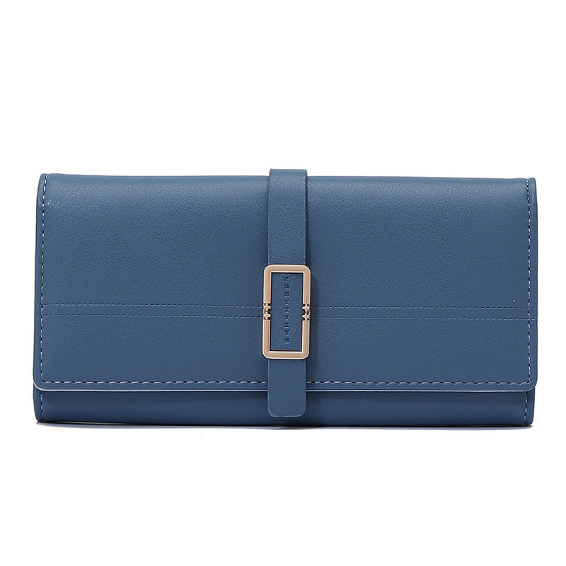 Women’s Solid Colour Tri-Fold Clutch Wallet