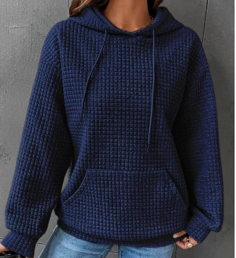 Women's Hooded Long Sleeve Sweater with Kangaroo Pocket in 11 Colors S-3XL - Wazzi's Wear
