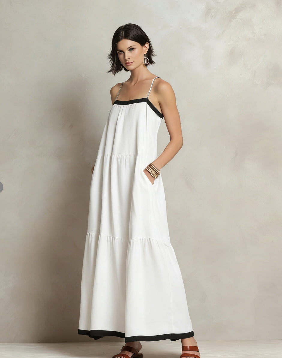Loose Slimming Resort-Style Elegant Long Dress