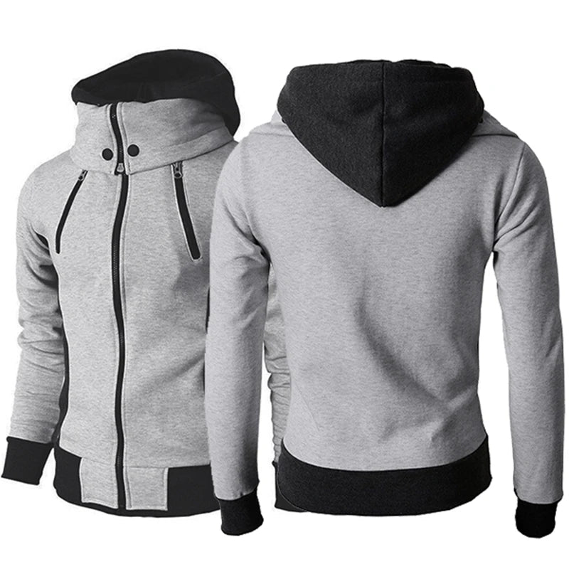 Men's Zip Up Hooded Sweatshirt Jacket in 4 Colors S-XXXL - Wazzi's Wear