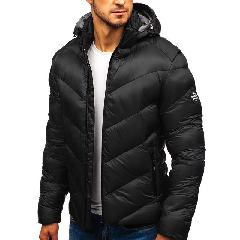 Men’s Long Sleeve Hooded Puffer Jacket