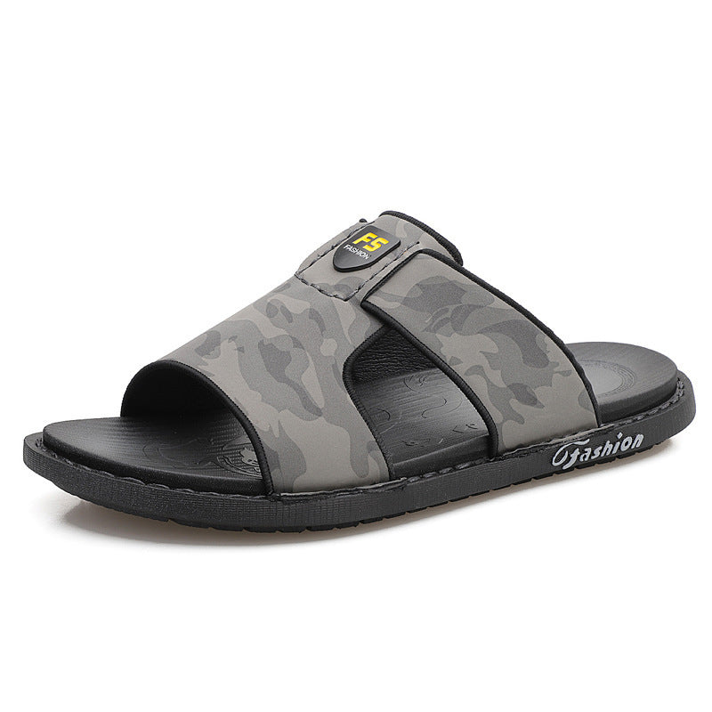 Non-Slip Soft Sole Leather Slip-On Men’s Sandals