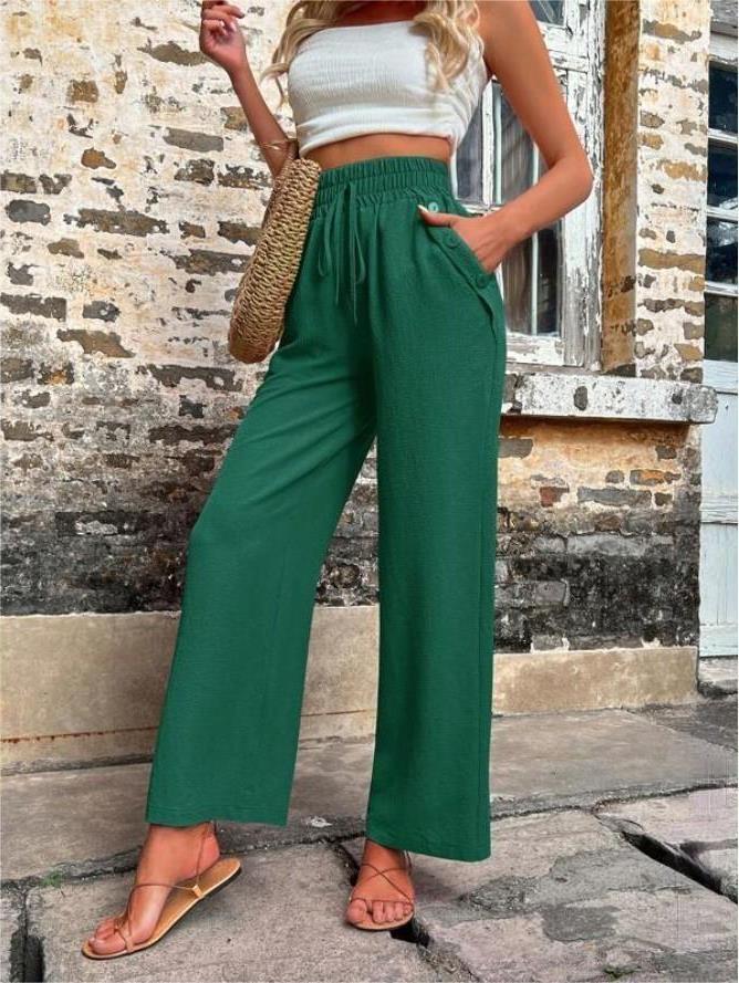 Women’s High Waist Wide Leg Pants with Pockets