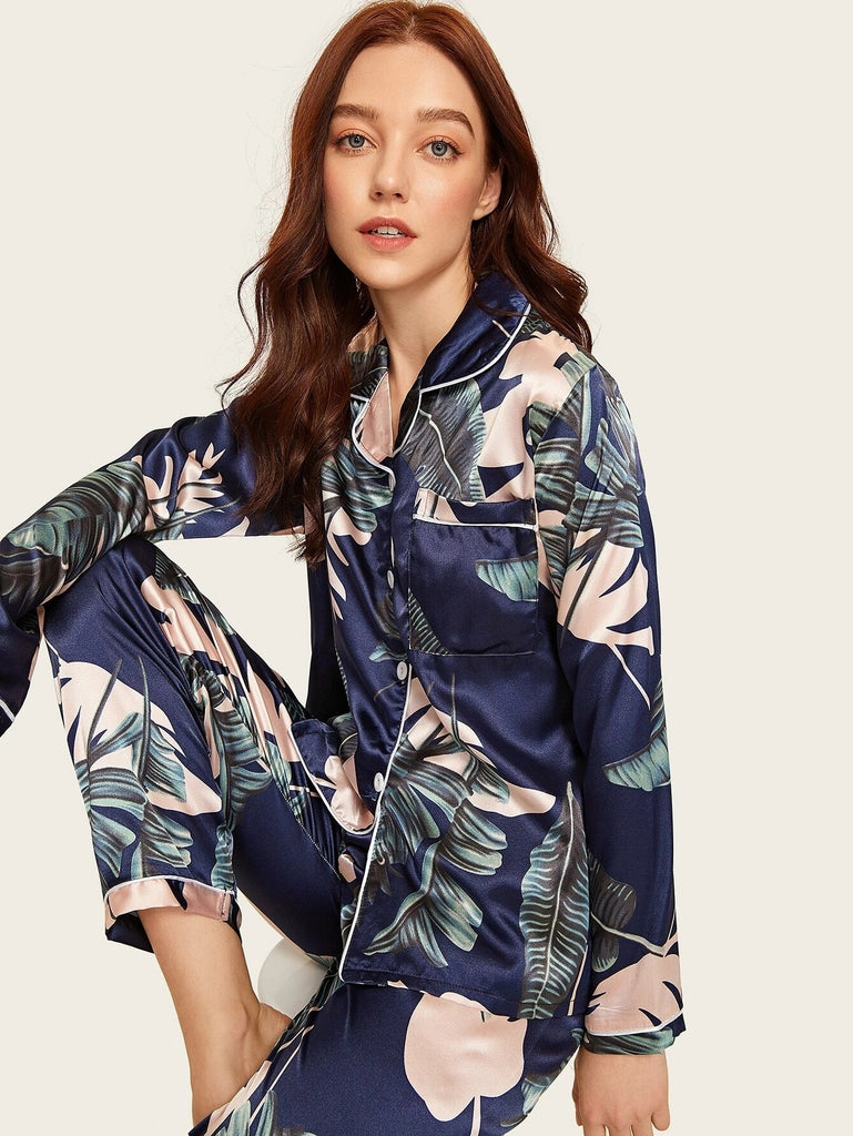 Women's Long Sleeve Loungewear  Pajama Set in 10 Patterns S-XL - Wazzi's Wear