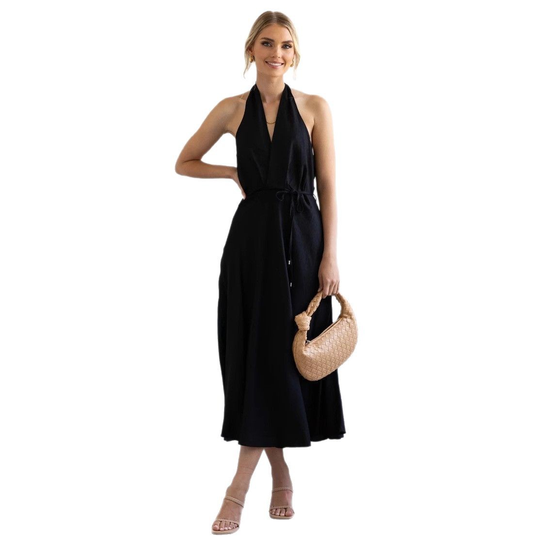 Women's New Halterneck Sexy Backless Dress
