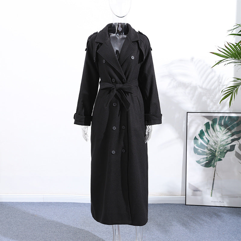 Elegant Wool Long Coat New Casual-style Outerwear