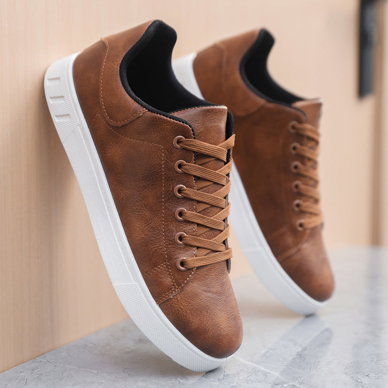 Low Top PU Leather Casual Men’s Sneakers