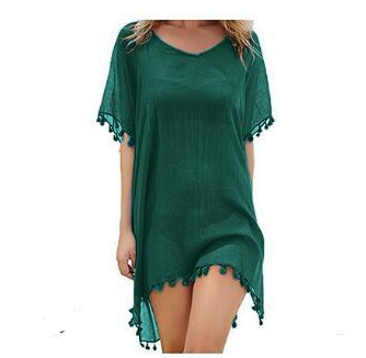 Women’s One Size Fringed Beach Cover-Up in 21 Colors - Wazzi's Wear