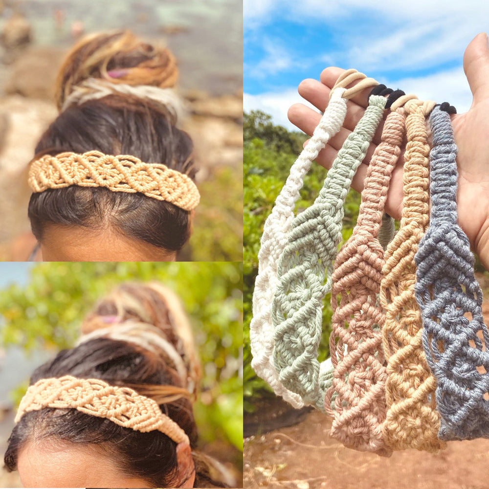 Women’s Hand Braided Boho Headband in 9 Colors - Wazzi's Wear