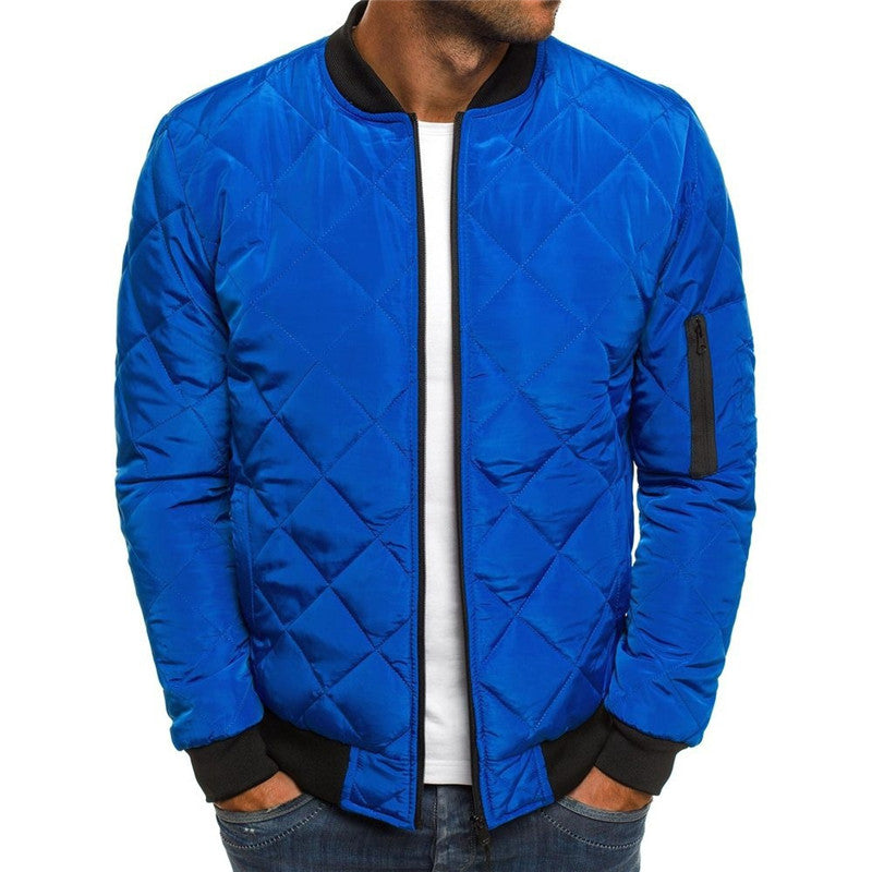 Men’s Solid Color Zippered Jacket in 6 Colors S-3XL - Wazzi's Wear