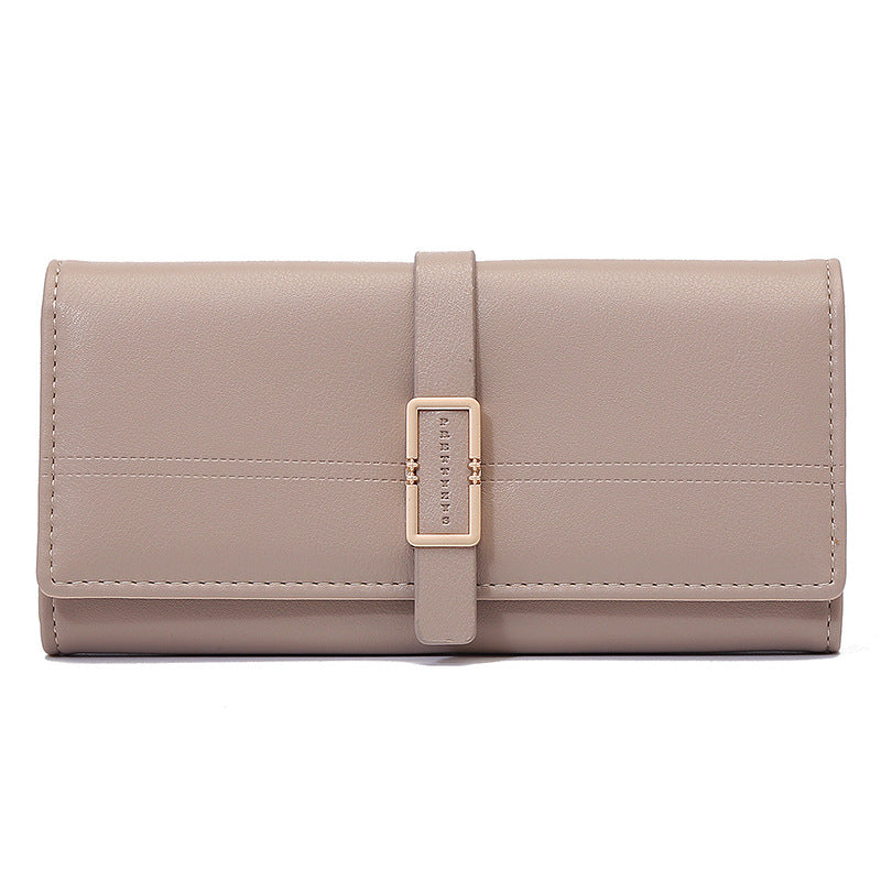 Women’s Solid Colour Tri-Fold Clutch Wallet