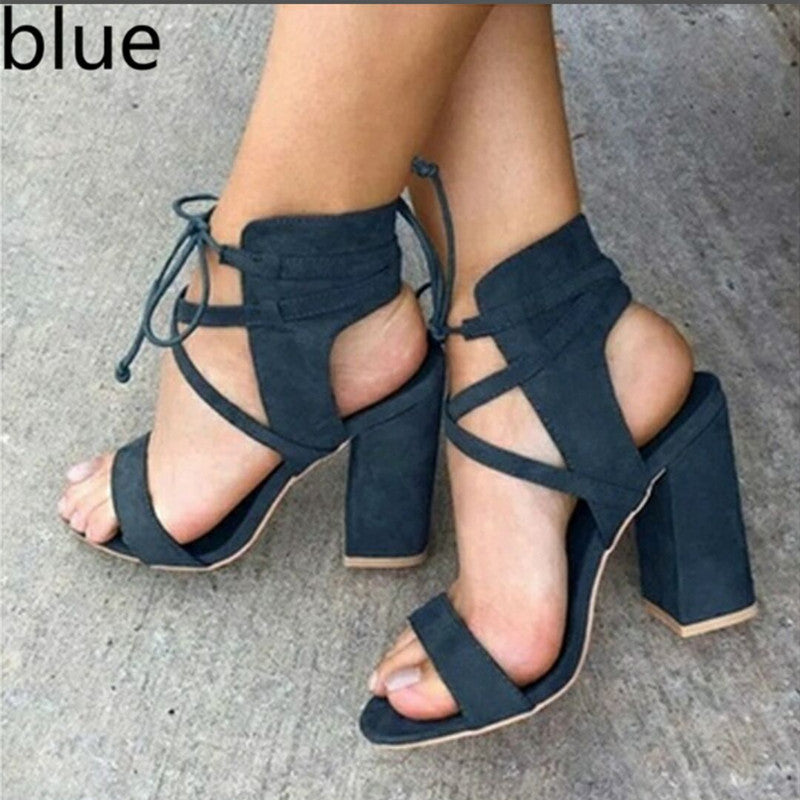 Women’s High Heel Strappy Sandals in 6 Colors - Wazzi's Wear