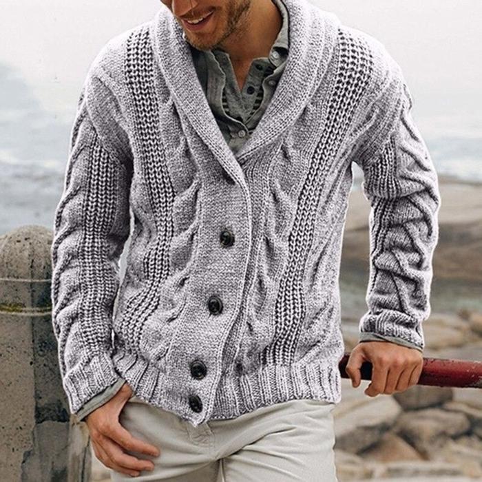 Men’s Knit Cardigan Sweater in 4 Colors S-XXL - Wazzi's Wear