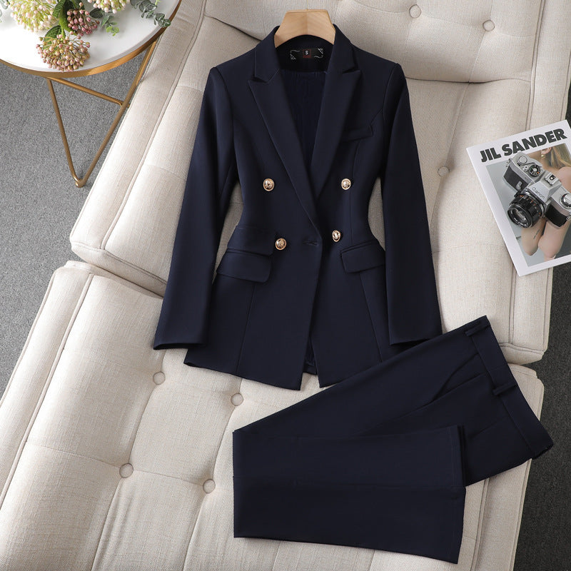 Women's Suit Jacket with Bell-Bottom Pants Business Suit in 3 Colors S-4XL - Wazzi's Wear