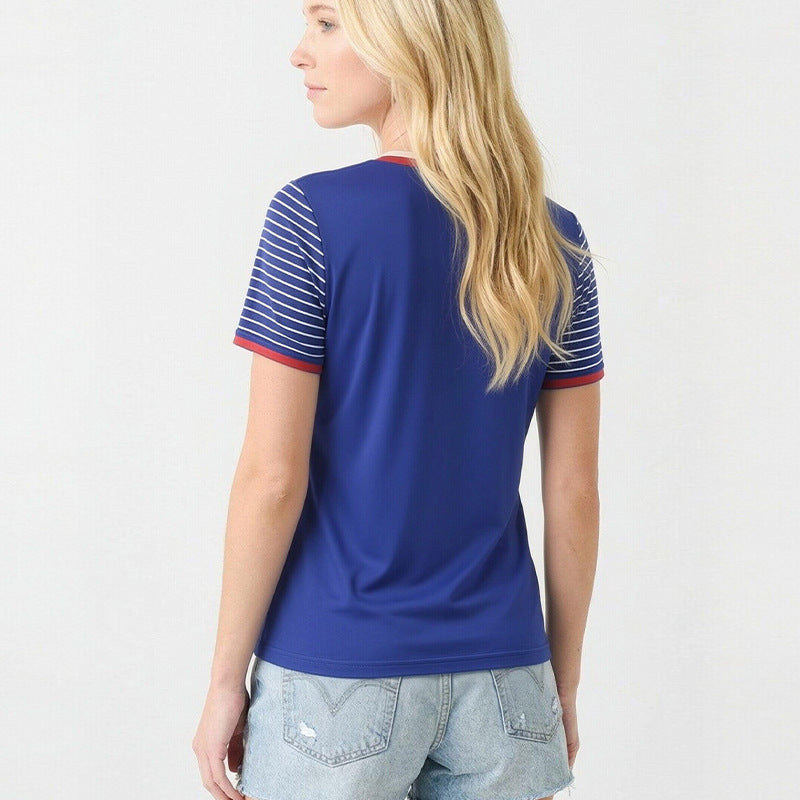 Fashionable Milk Silk Short-Sleeve Top