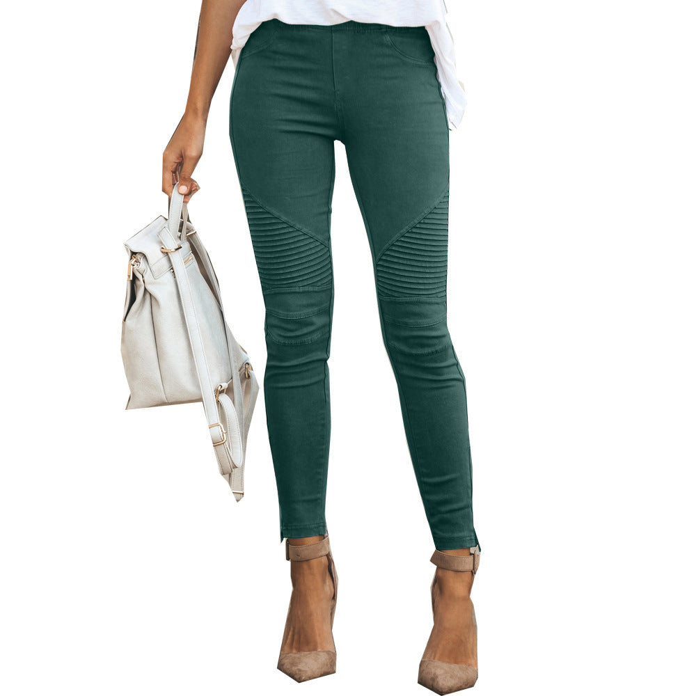 Women’s Slim Fit High Waist Pencil Pants in 10 Colors S-5X - Wazzi's Wear