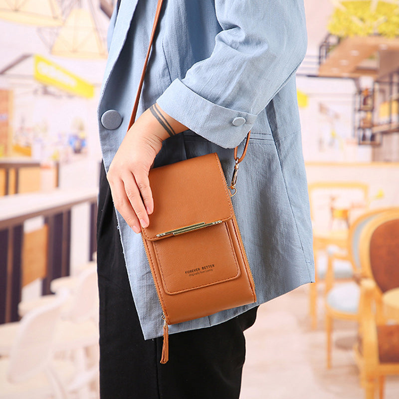 Women’s Touch Screen Mobile Phone Crossbody Shoulder Bag in 7 Colors - Wazzi's Wear