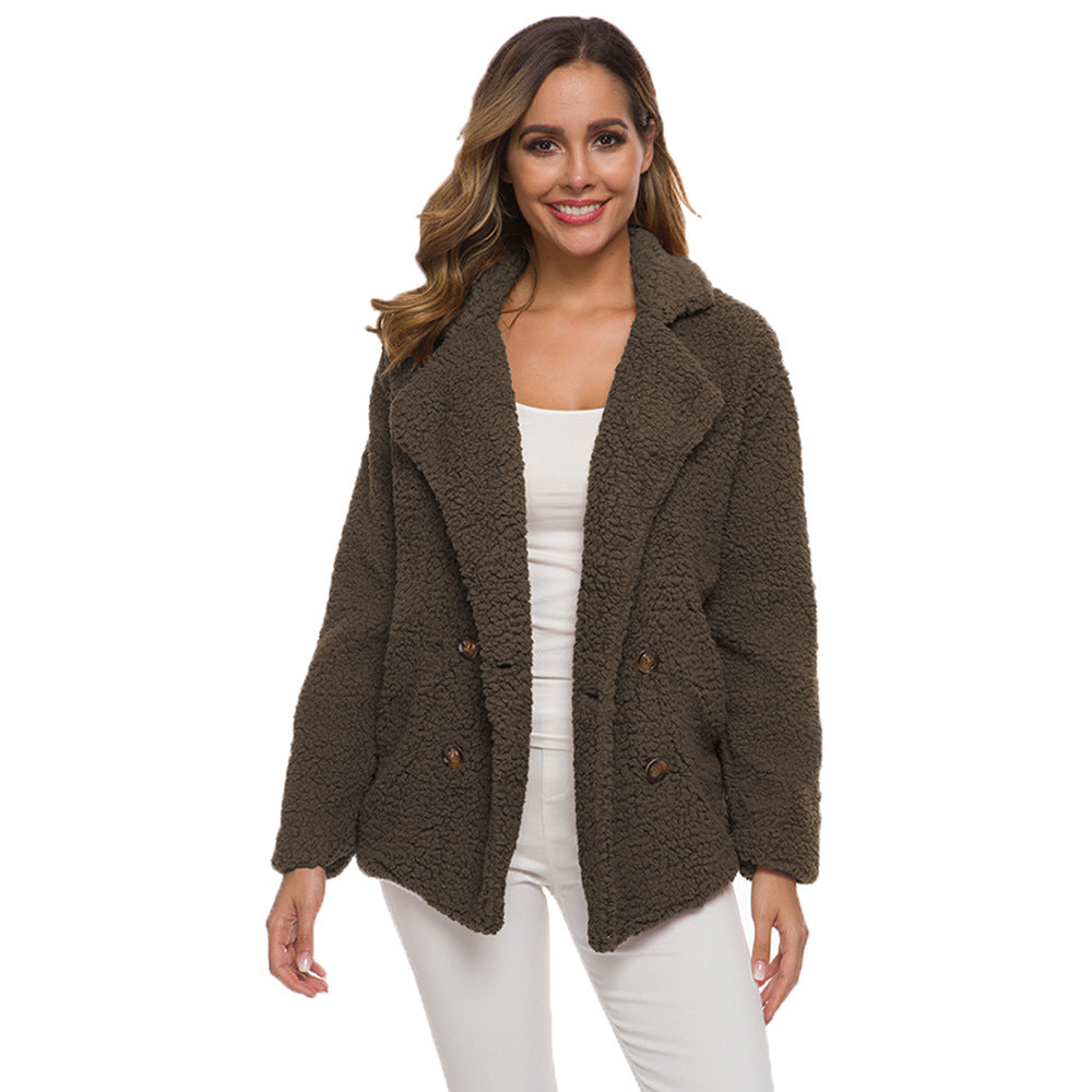 Women’s Fleece Sweater Jacket in 12 Colors S-5XL - Wazzi's Wear