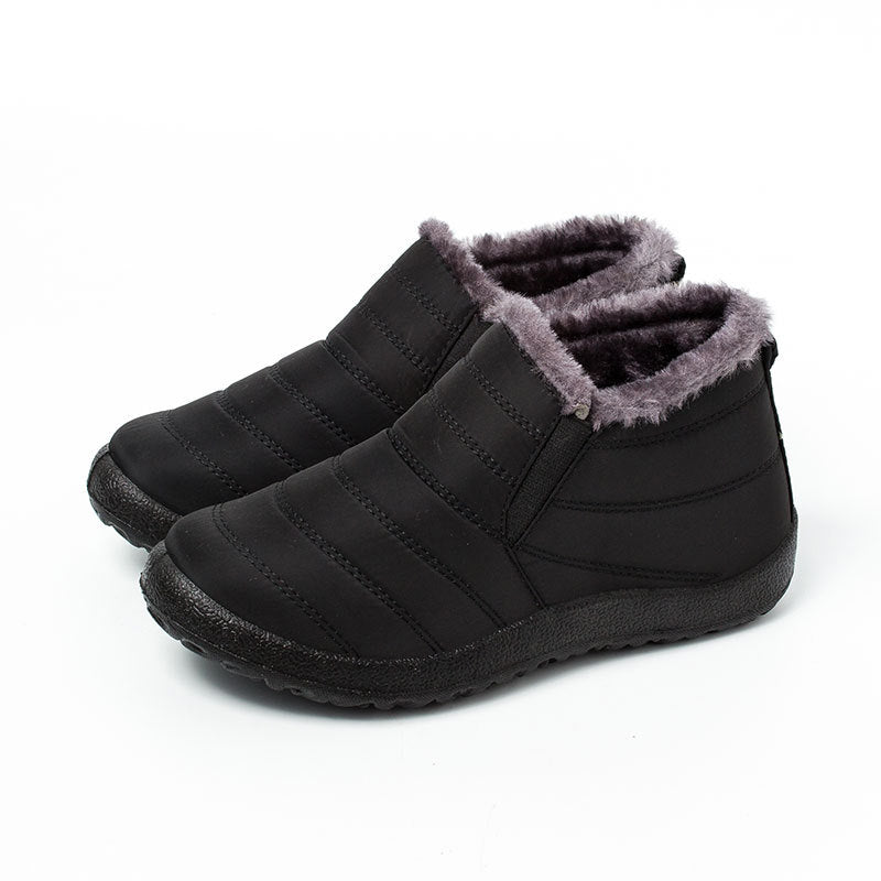 Women’s Fleece Lined Slip On Ankle Boots with Flat Heel