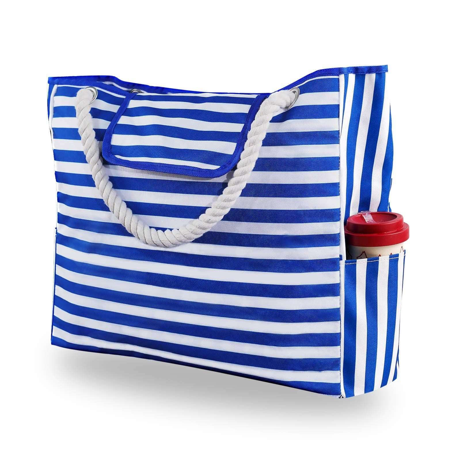 Large Capacity Canvas Beach Bag in 8 Patterns