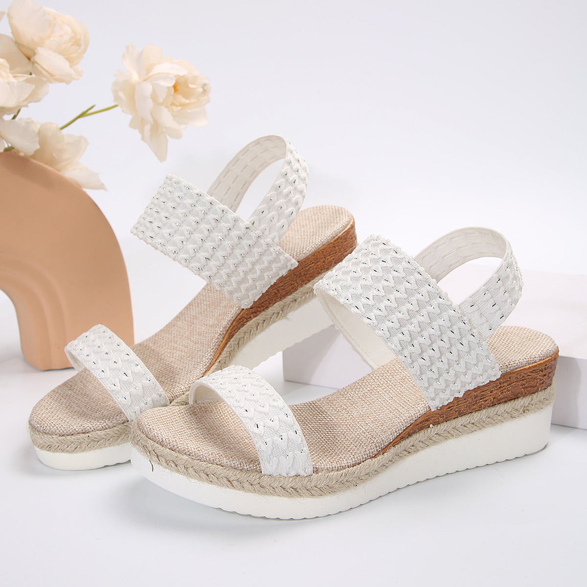 Women’s Wedge Sandals with Ankle Strap in 3 Colors