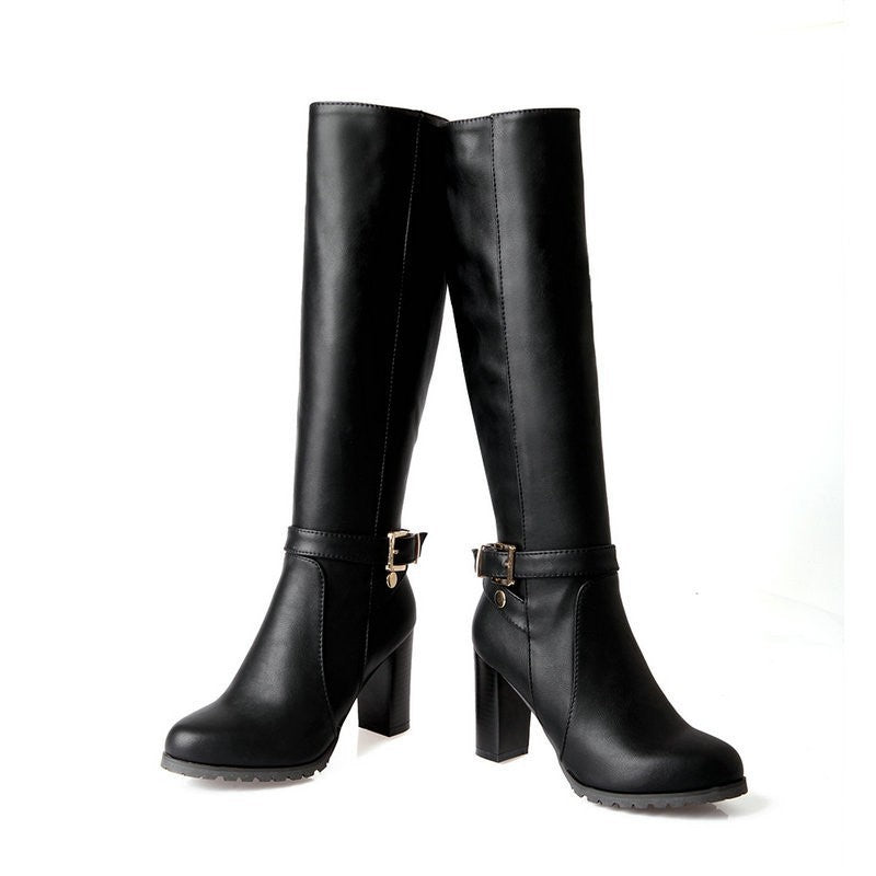 Women’s Block Heel Knee High Boots