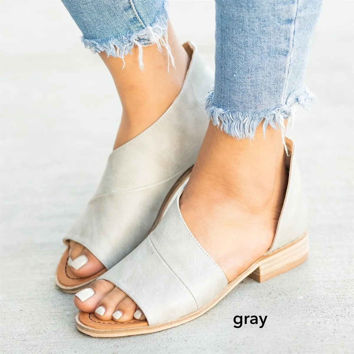 Women's Open Toe Closed Heel Sandals | Wazzi's Wear