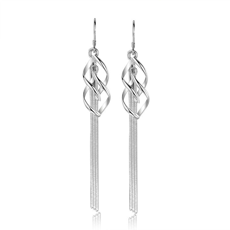 Silver Hypoallergenic Long Tassel Earrings - Wazzi's Wear