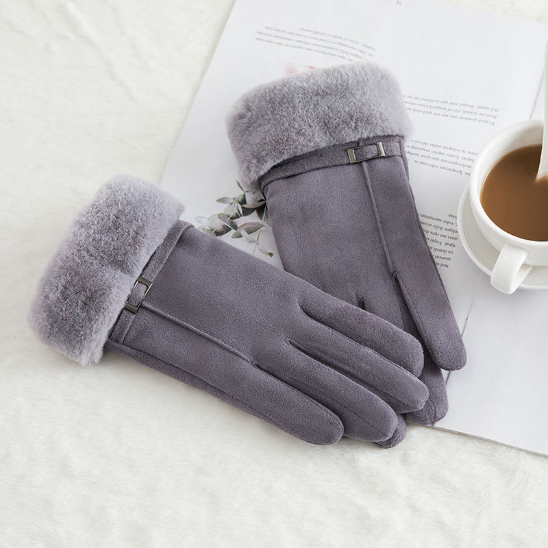 Women's Fleece-Lined Touch Screen Gloves