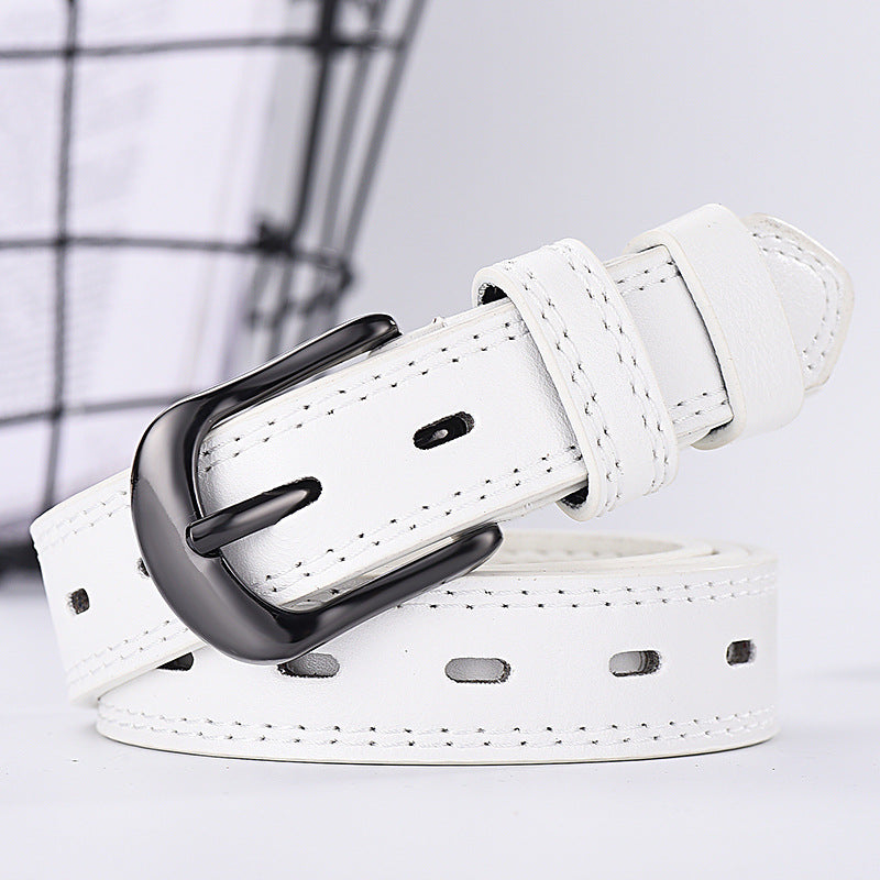 Unisex PU Leather 3’5” Belt in 4 Colors - Wazzi's Wear