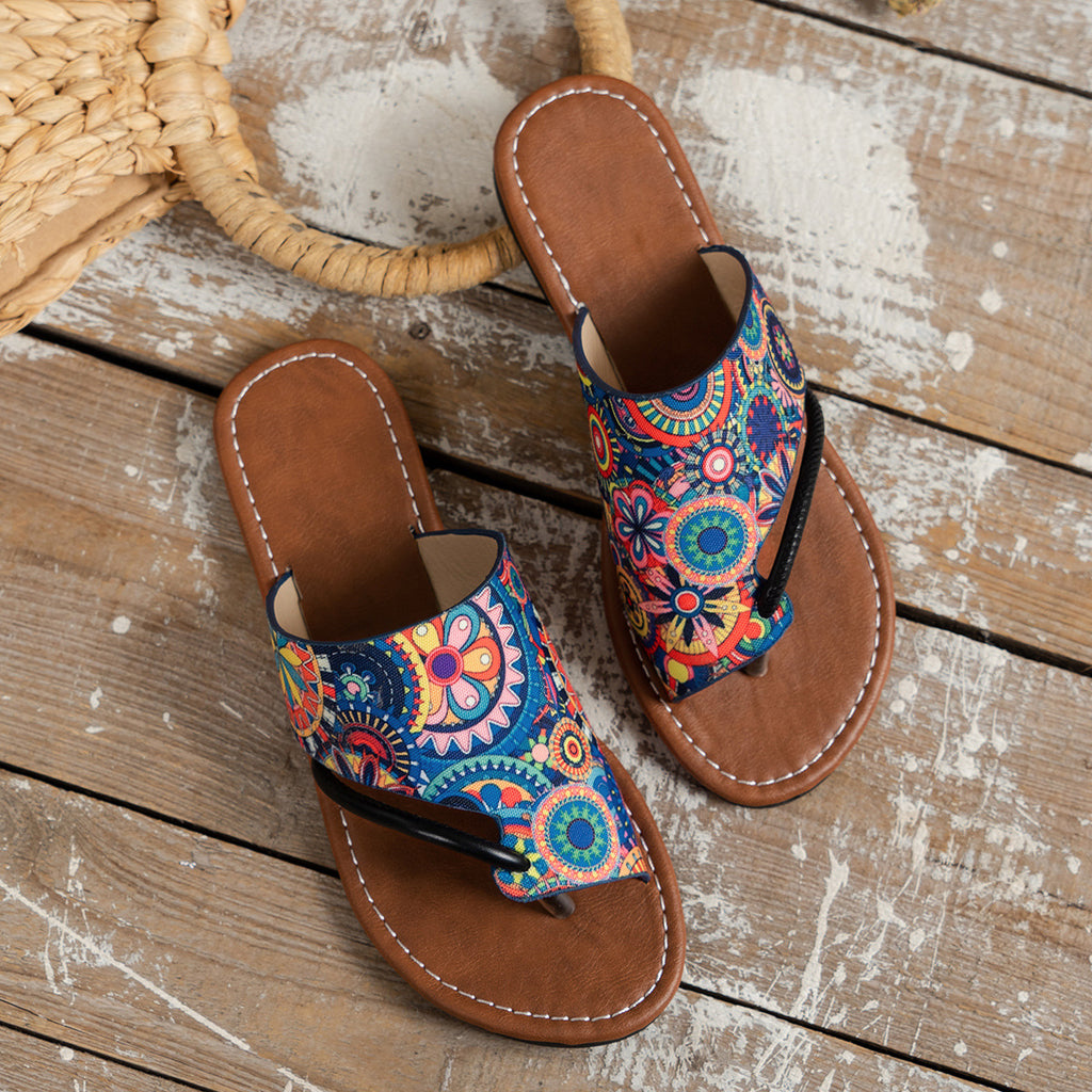 Women’s Embroidered Flip-Flop Sandals - Wazzi's Wear