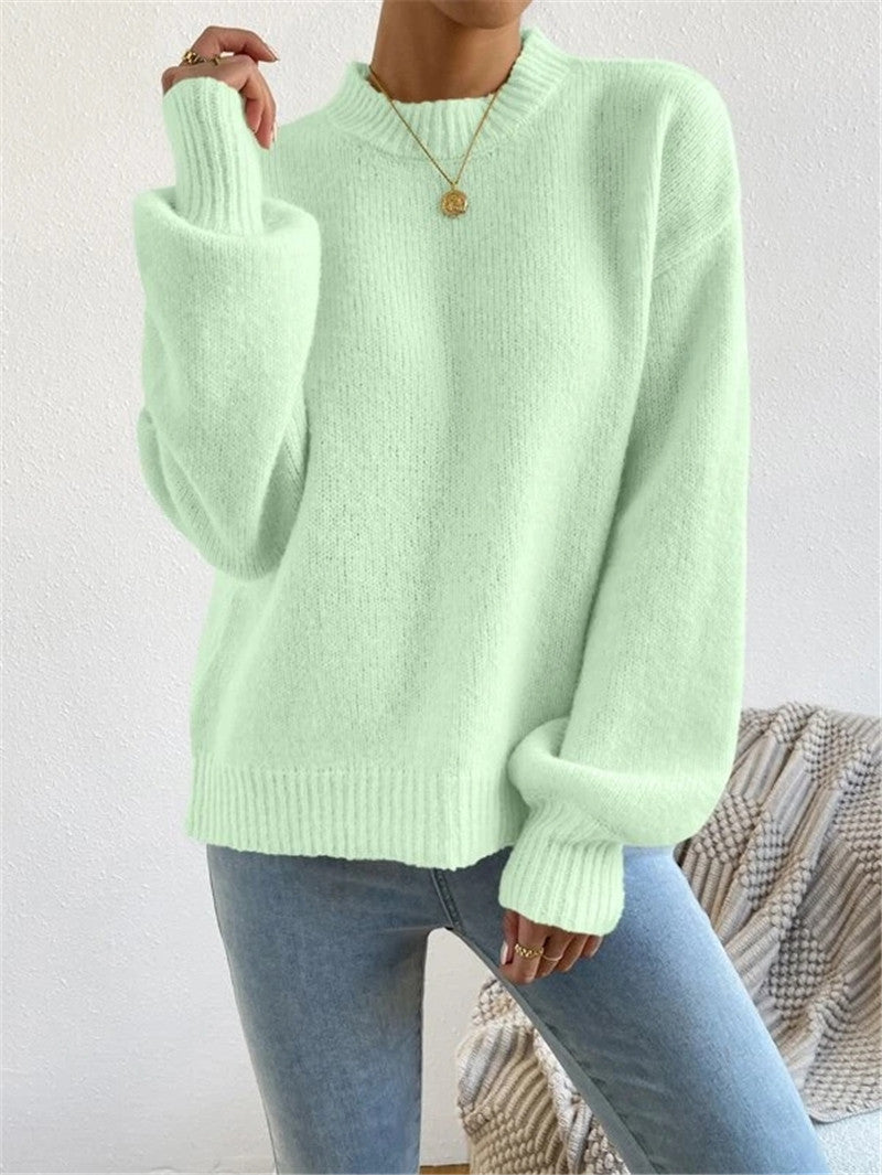 Women’s Mock Neck Long Sleeve Sweater