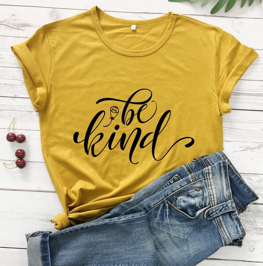 Women’s Be Kind Short Sleeve Top in 15 Colors S-3XL - Wazzi's Wear