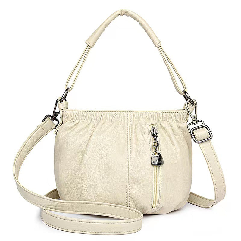 Women’s Retro Pleated Hand Shoulder Bag in 7 Colors - Wazzi's Wear