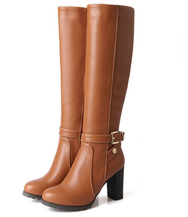 Women’s Block Heel Knee High Boots